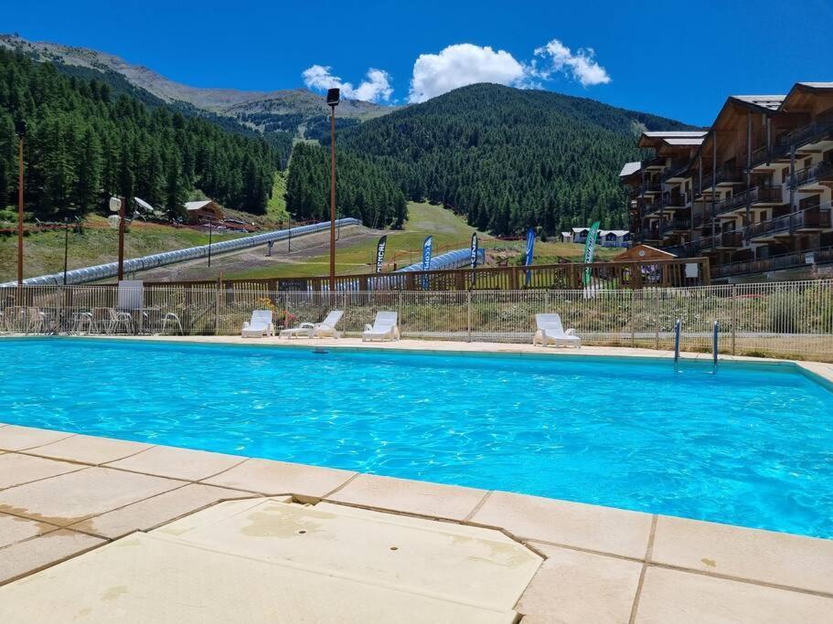T2 + Coin Montagne - Wifi/Piscine - Les Orres 1800 Apartment Exterior foto